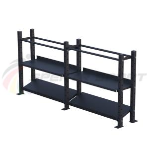 Купить Модульный стеллаж для гантелей, гирь и медболов 3780х430х1200 (2 секции) в Павловске 