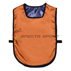 Купить Манишка футбольная двусторонняя универсальная Spektr Sport оранжево-синяя в Павловске 