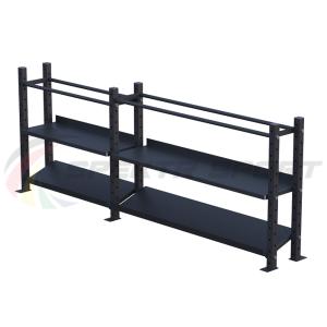 Купить Модульный стеллаж для гантелей, гирь и медболов 3180х430х1200 (2 секции) в Павловске 