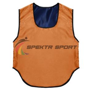 Купить Манишка футбольная двусторонняя Spektr Sport оранжево-синяя, р. 36-40 в Павловске 