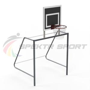 Купить Ворота мини-футбольные детские с баскетбольным щитом из фанеры и кольцом в Павловске 